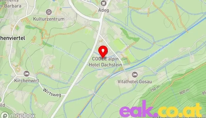 Cooee Alpin Hotel Dachstein -  Karte - Gosau