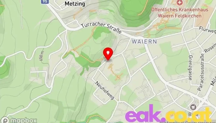 Karte von Meta-Diestel-Haus Waiern Sozialeinrichtung, Dienst- und Hilfsorganisation für Menschen mit Behinderung in Feldkirchen in Kärnten